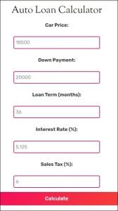 Auto Loan Calculator
